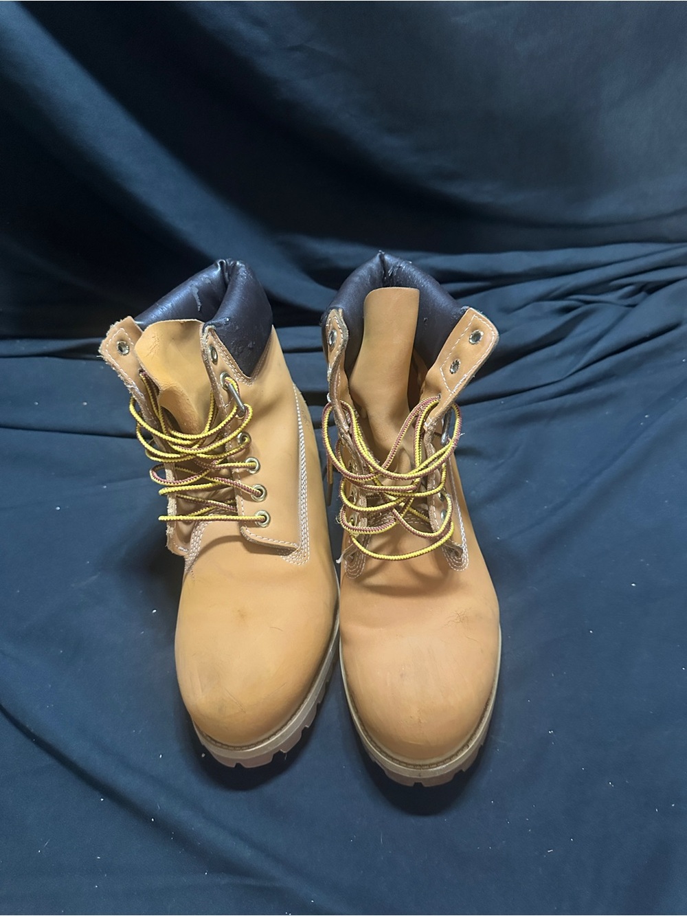 Classic Wheat Work Boots with Padded Collar-timberland size 7-#556